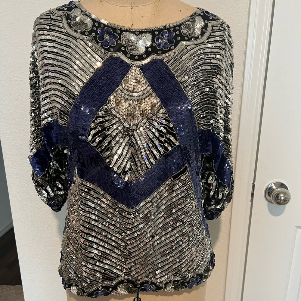 Vintage sequined Saks Fifth Avenue Top